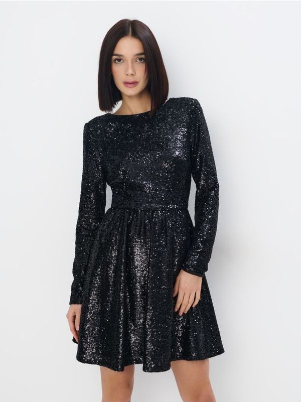 Mohito Mohito - Мини рокля с пайети - черен