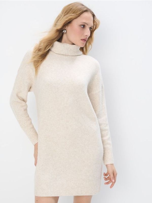 Mohito Mohito - Мини рокля с поло яка - кремaво