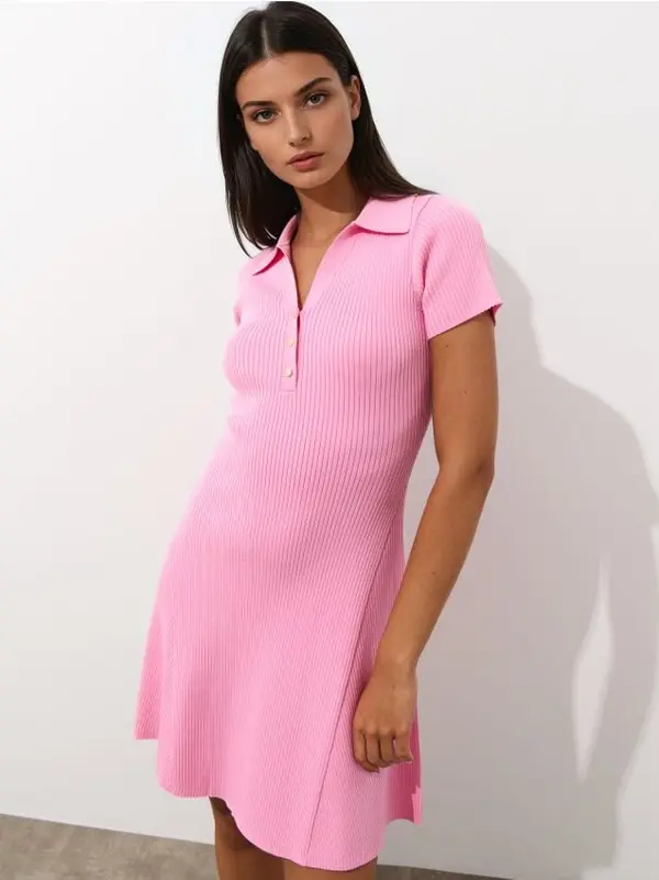 Mohito Mohito - Мини рокля с яка - розово