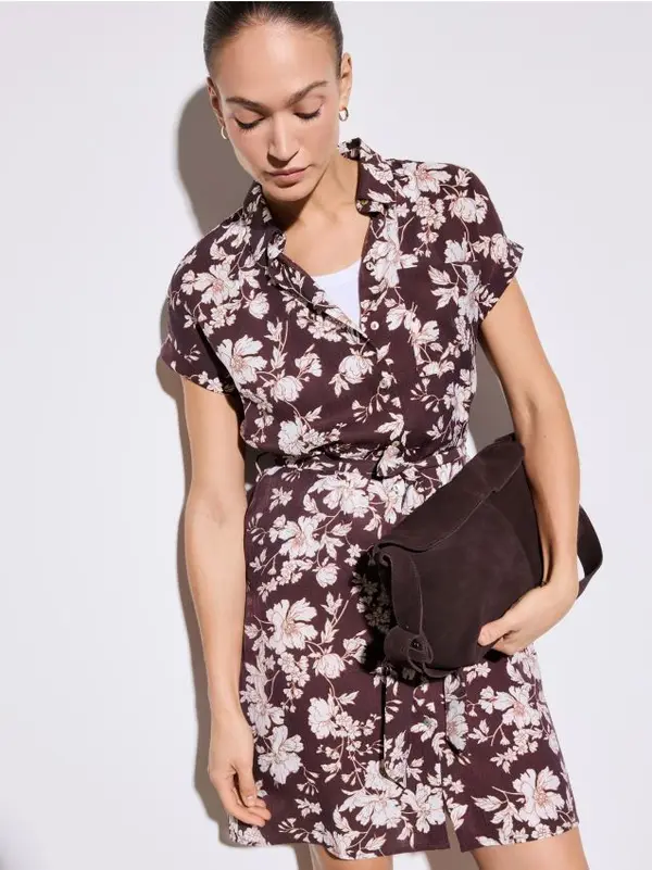 Mohito Mohito - Мини рокля тип риза - кафяво