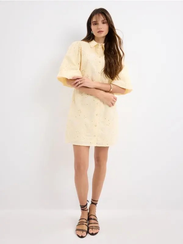 Mohito Mohito - Мини рокля тип риза - жълто