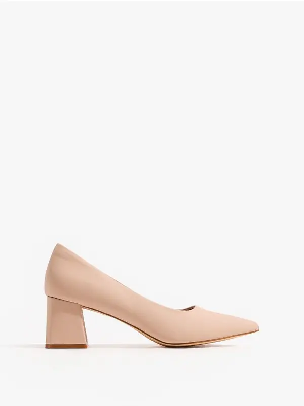 Mohito Mohito - Обувки с дебел профилиран ток - бежово