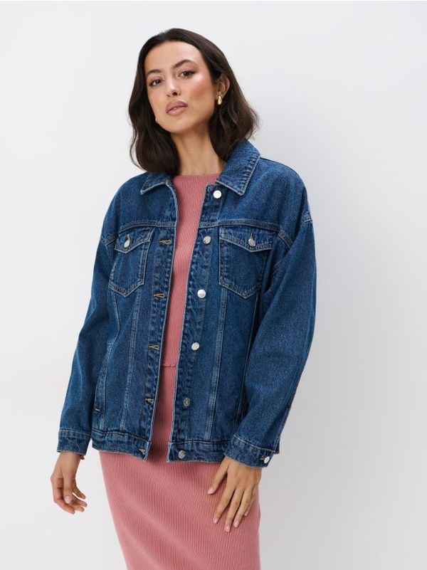 Mohito Mohito - Oversize дънково яке - син