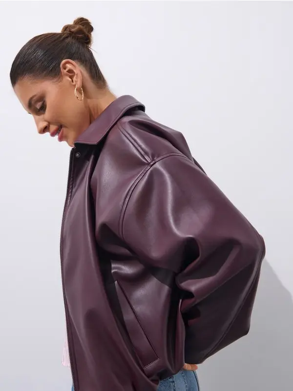 Mohito Mohito - Oversize яке - махагон