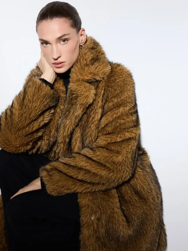 Mohito Mohito - Палто от изкуствена кожа - кафяво