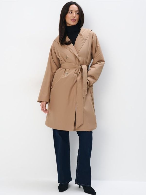 Mohito Mohito - Палто с качулка - бежово