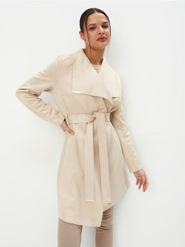 Mohito Mohito - Палто с колан - бежово