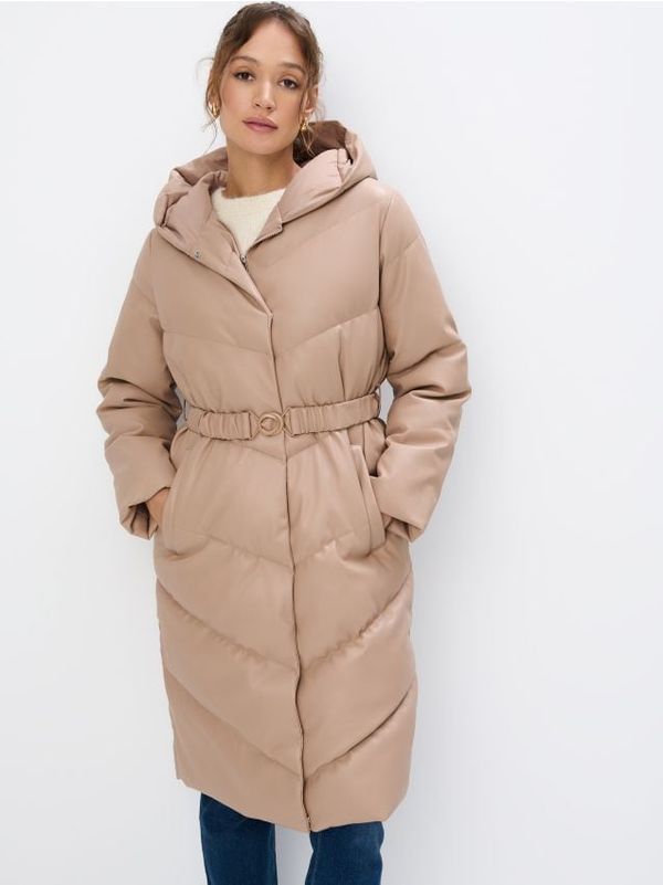 Mohito Mohito - Палто с колан на кръста - бежово