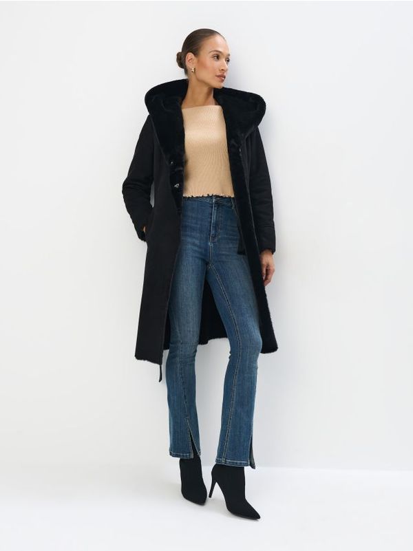 Mohito Mohito - Палто с връзка на кръста - черен