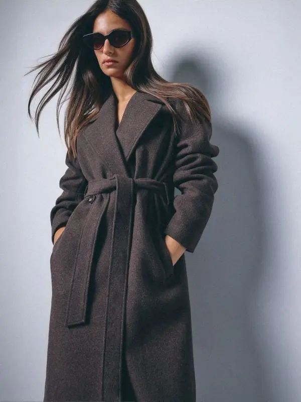 Mohito Mohito - Палто с вълна - тъмно кафяво