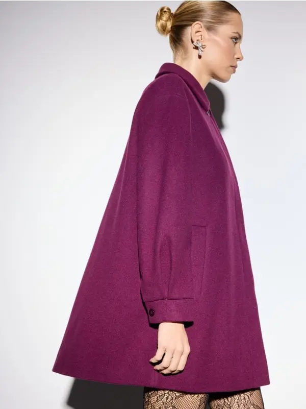 Mohito Mohito - Палто с вълна - тъмно лилаво