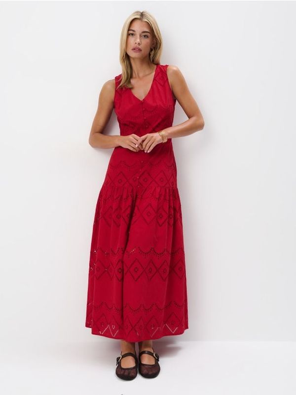Mohito Mohito - Памучна макси рокля - червен