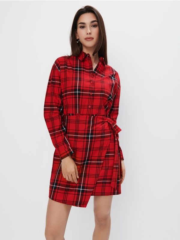 Mohito Mohito - Памучна мини рокля - червен