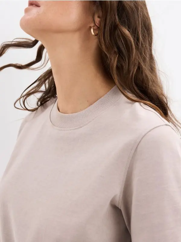 Mohito Mohito - Памучна тениска - бежово