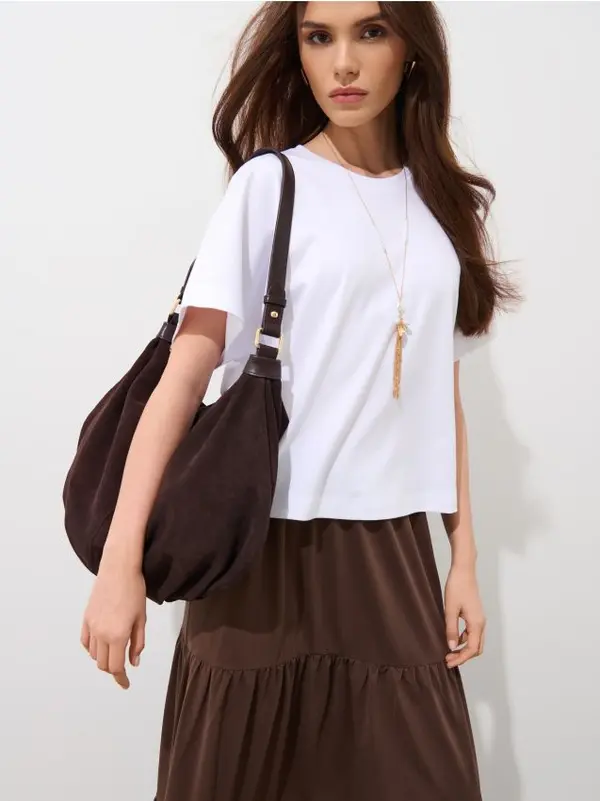 Mohito Mohito - Памучна тениска - бяло