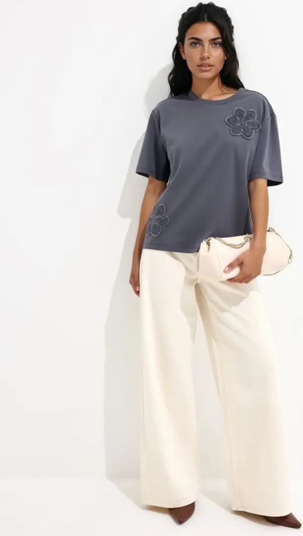 Mohito Mohito - Памучна тениска - сиво