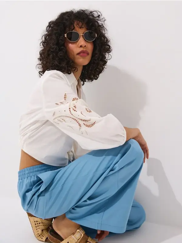 Mohito Mohito - Панталон от вискоза - син