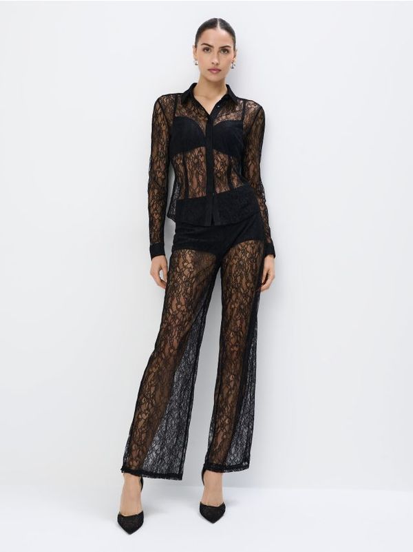 Mohito Mohito - Панталон с дантелени акценти - черен