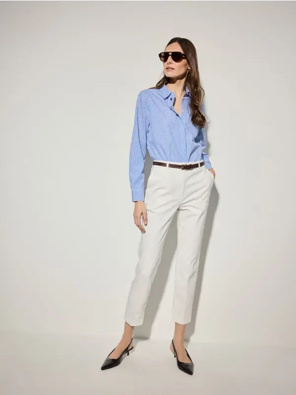 Mohito Mohito - Панталон с колан - кремaво