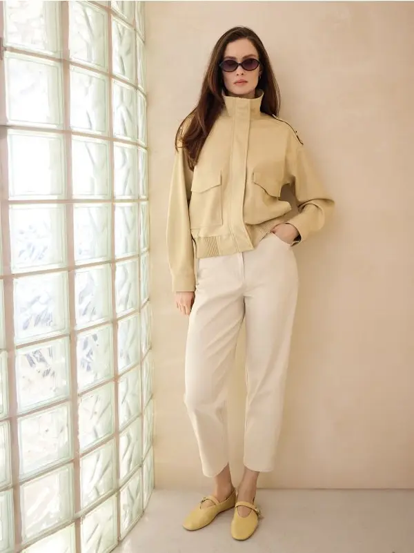 Mohito Mohito - Панталон с прав крачол - кремaво