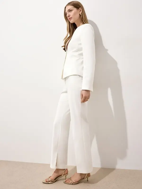 Mohito Mohito - Панталон с висока талия - кремaво