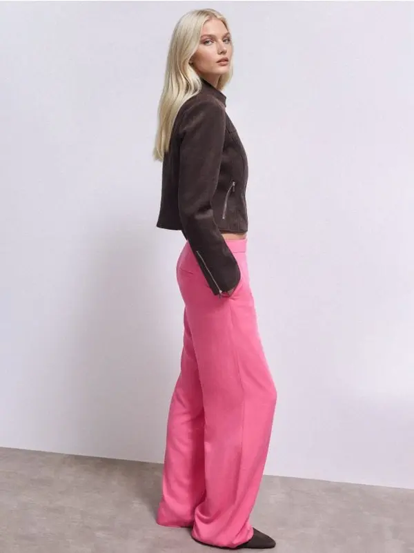 Mohito Mohito - Панталон с високо съдържание на лен - лилаво