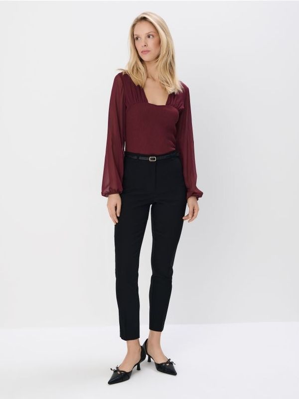 Mohito Mohito - Панталон с високо съдържание на вискоза - черен