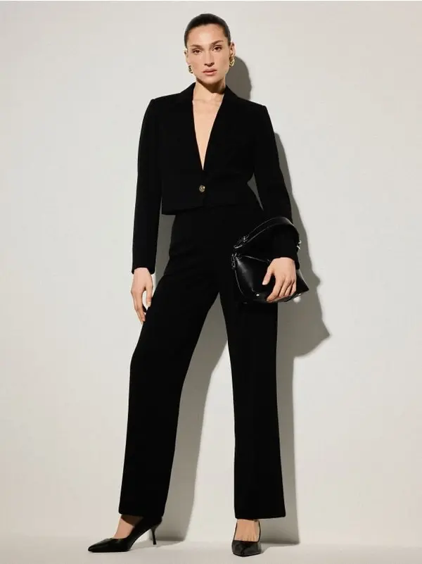 Mohito Mohito - Панталон wide leg - черен