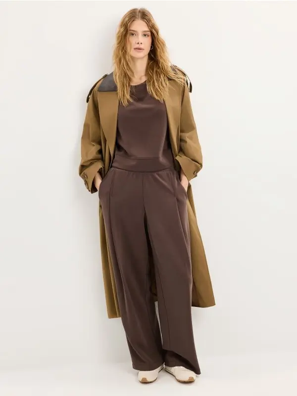 Mohito Mohito - Панталон wide leg - тъмно кафяво