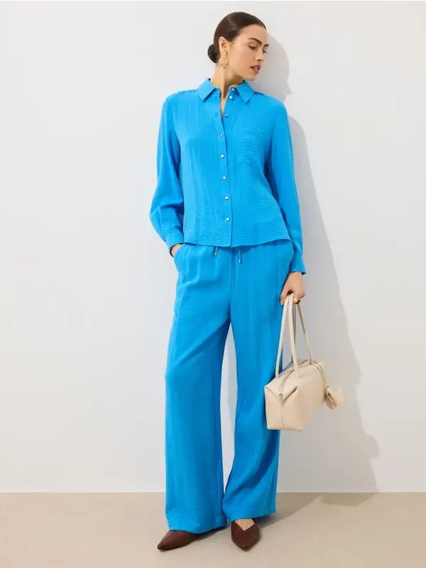 Mohito Mohito - Панталон wide leg - виолетово