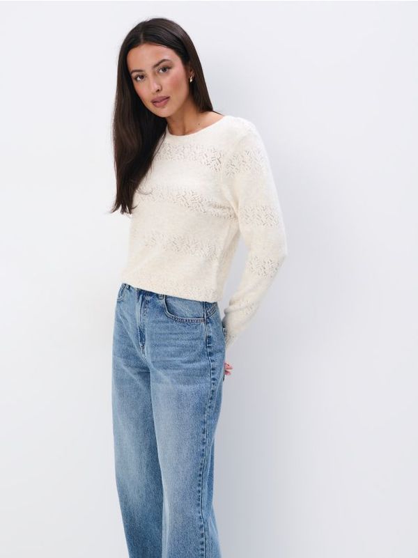 Mohito Mohito - Плетен пуловер - кремaво