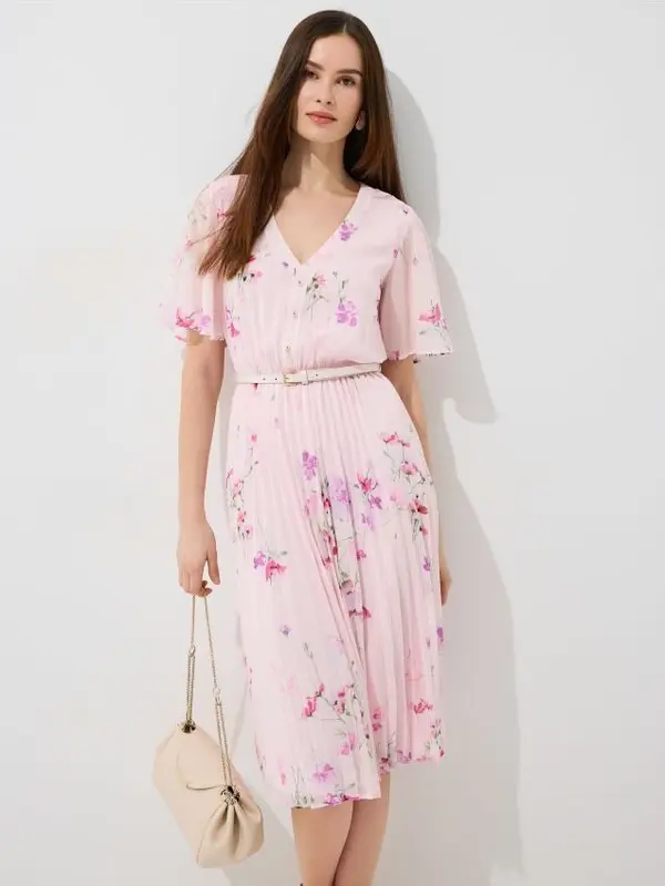 Mohito Mohito - Плисирана миди рокля - розово