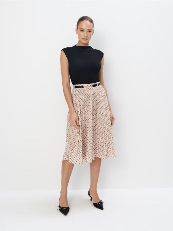 Mohito Mohito - Плисирана пола - бежово