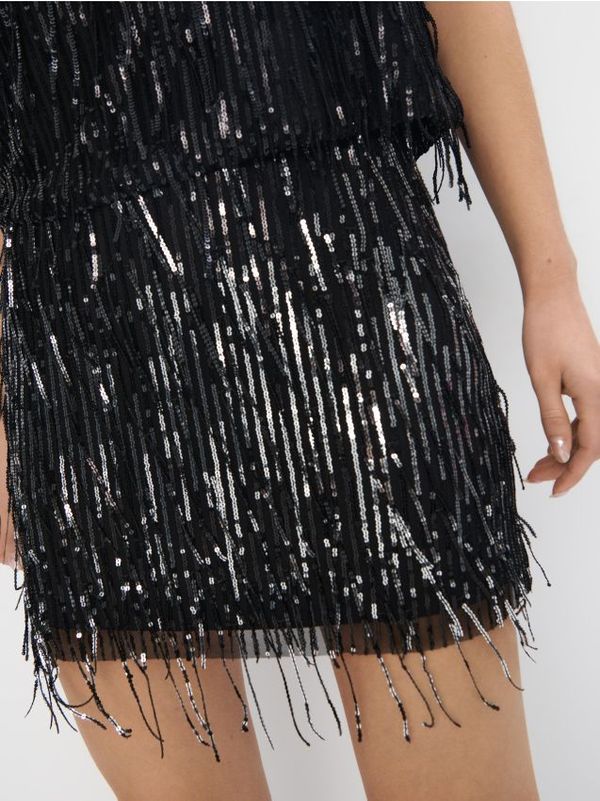 Mohito Mohito - Пола с пайети - черен