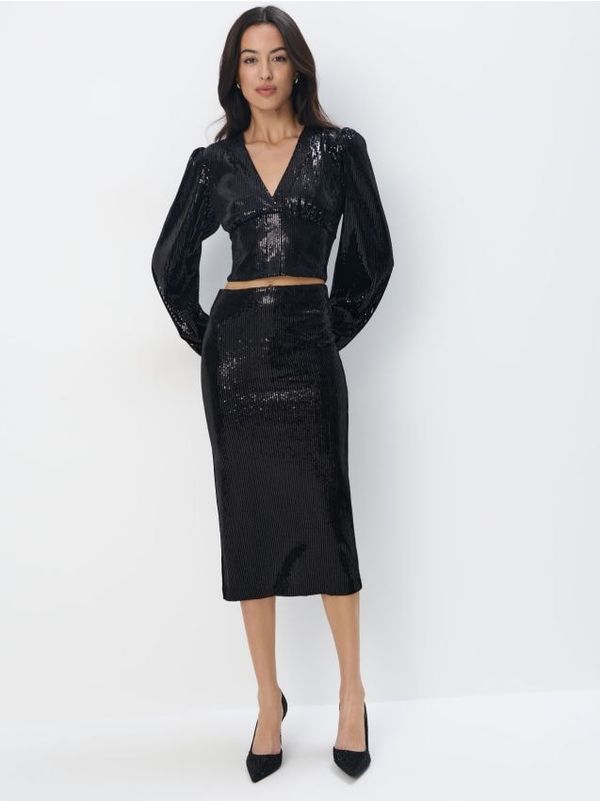 Mohito Mohito - Пола с пайети - черен