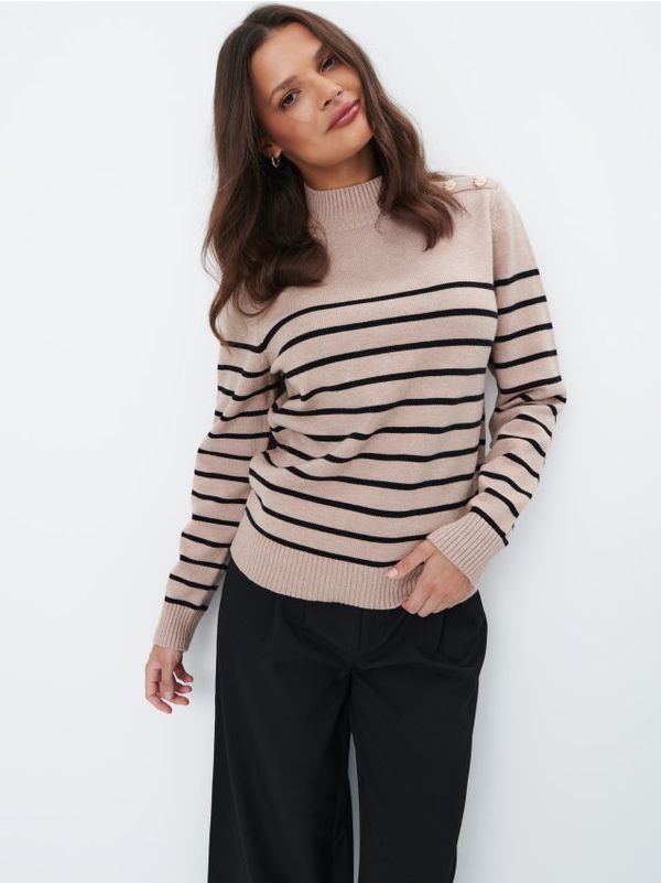 Mohito Mohito - Пуловер на райе - бежово