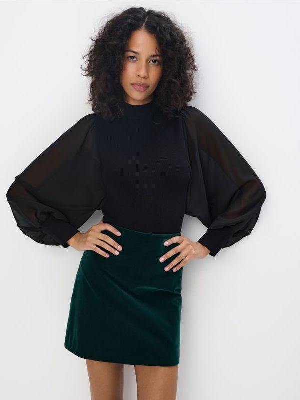 Mohito Mohito - Пуловер с буфан ръкав - черен