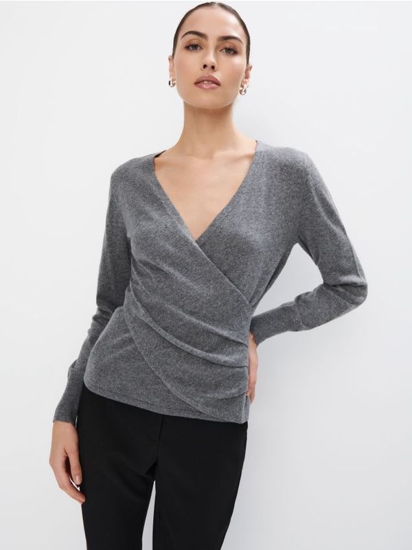 Mohito Mohito - Пуловер с деколте тип плик - сиво