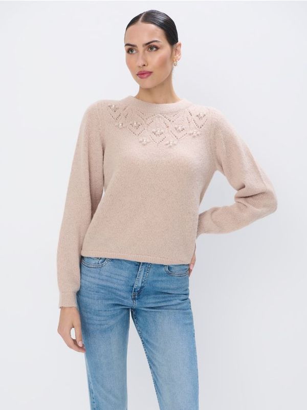 Mohito Mohito - Пуловер с декоративни акценти - бежово