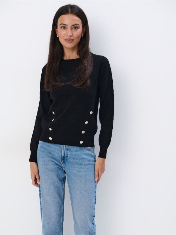 Mohito Mohito - Пуловер с декоративни копчета - черен