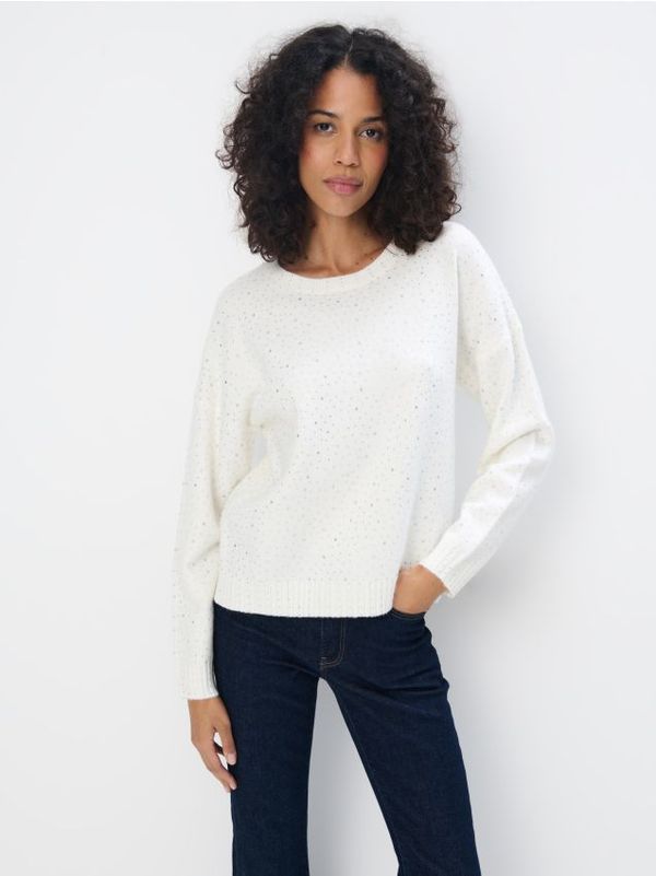 Mohito Mohito - Пуловер с капси - бяло