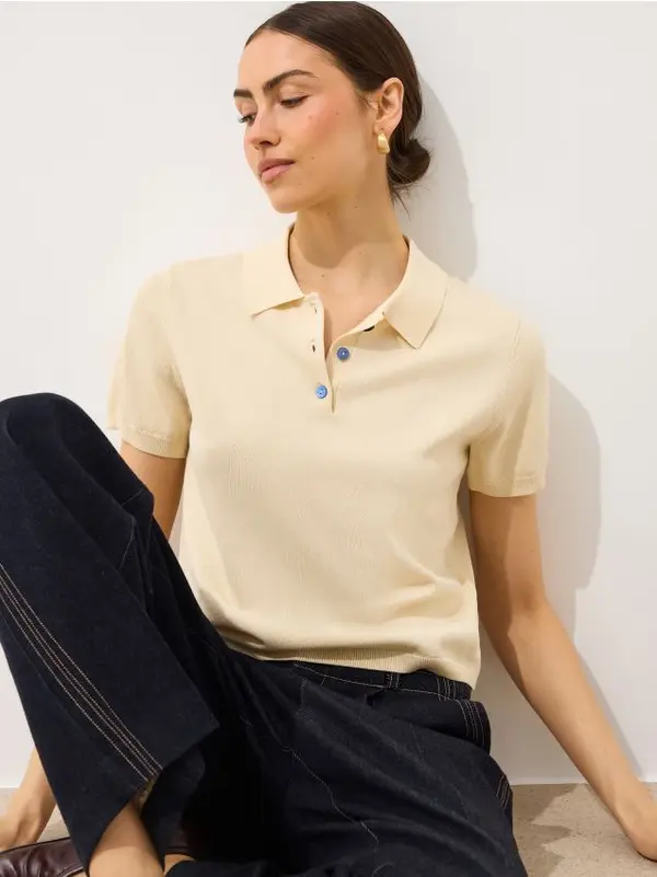 Mohito Mohito - Пуловер с къс ръкав - жълто