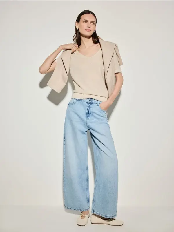 Mohito Mohito - Пуловер с металически нишки - бежово