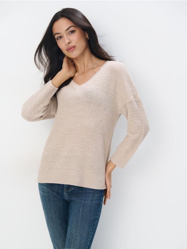 Mohito Mohito - Пуловер с металически нишки - бежово