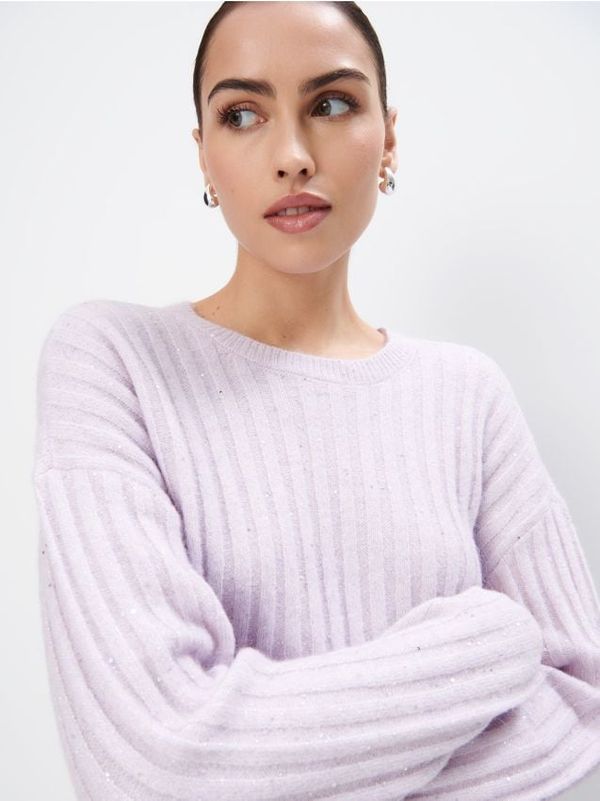 Mohito Mohito - Пуловер с металически нишки - лилаво