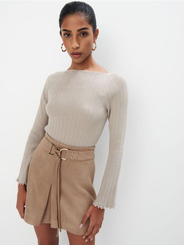 Mohito Mohito - Пуловер с металически нишки - sand