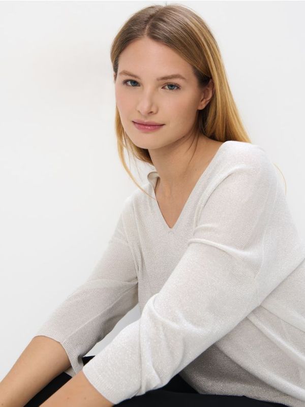 Mohito Mohito - Пуловер с остро деколте - бежово