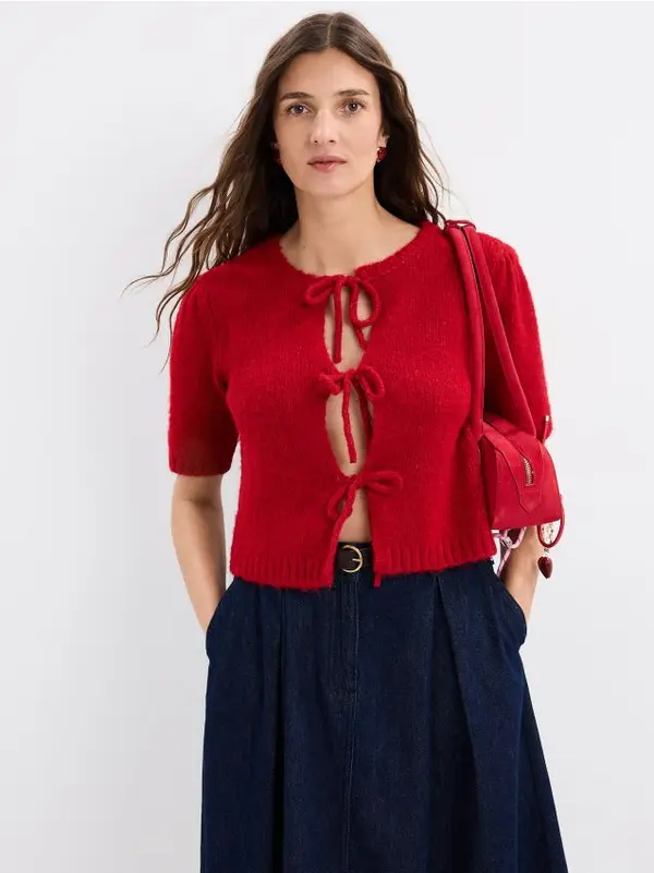 Mohito Mohito - Пуловер с панделка - червен