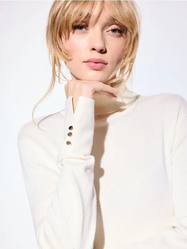 Mohito Mohito - Пуловер с поло яка - кремaво