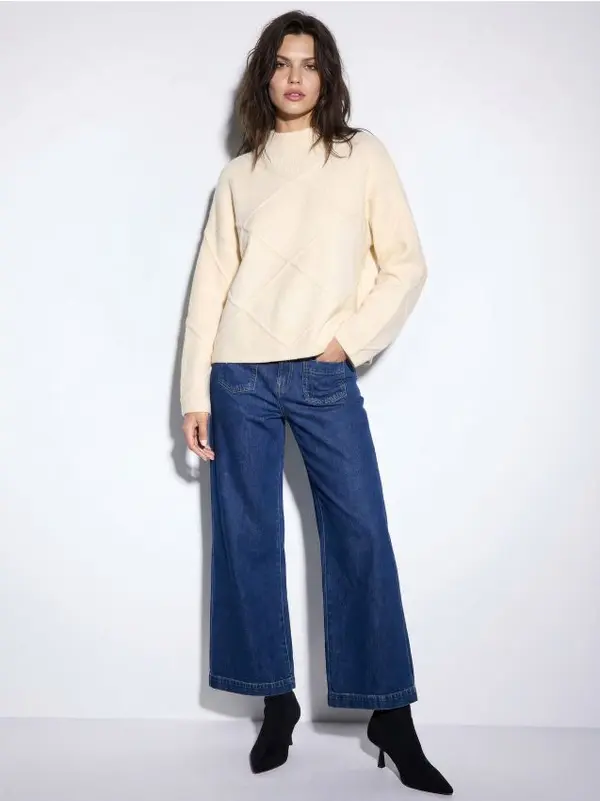 Mohito Mohito - Пуловер с поло яка - кремaво